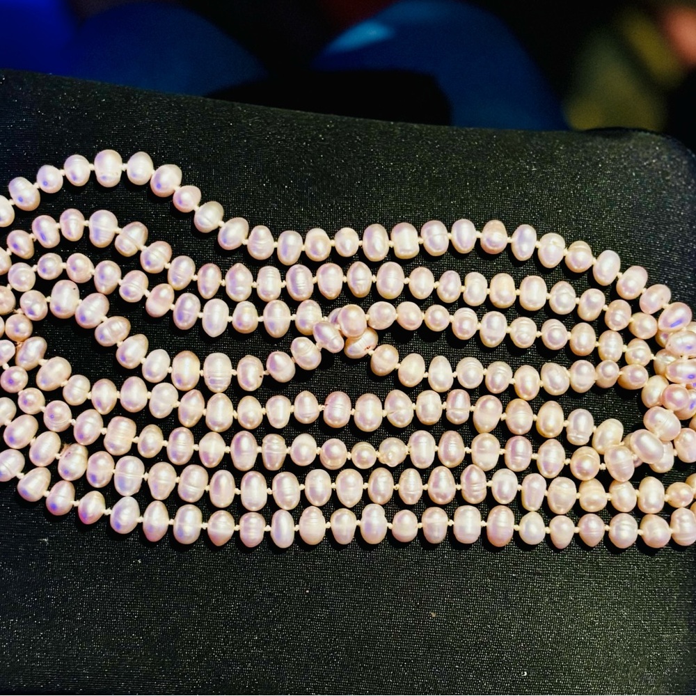 Elegant Pink Pearl Necklace